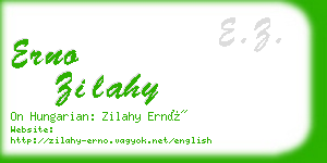 erno zilahy business card